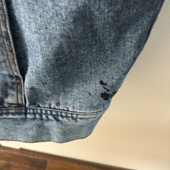 Men's Vintage President Stone Sherpa Line Jean Jacket w//Corduroy Collar - Picture 5 of 5